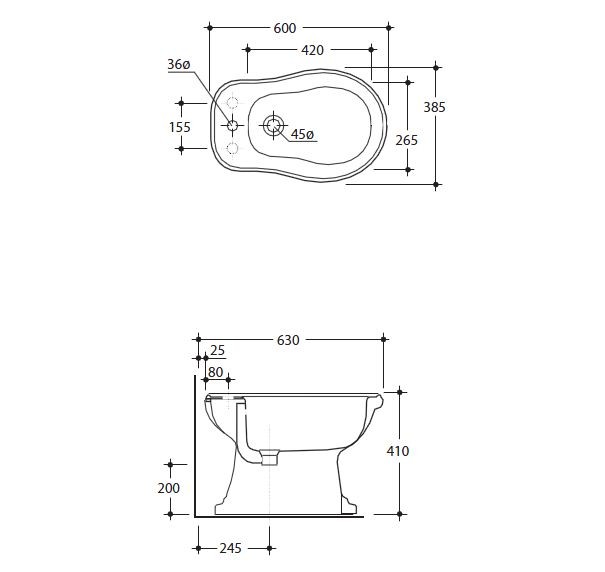 Kerasan Retro bidet stojący biały 102001