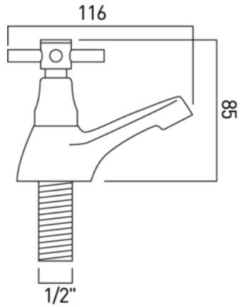 Axces by Vado Vecta para baterii umywalkowych chrom AX-VEC-106/CD-CP