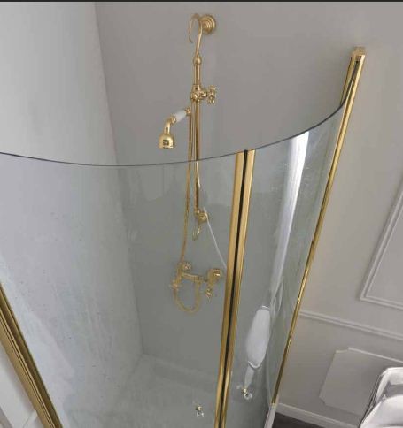 Kerasan Retro bateria wannowa dwuuchwytowa z zestawem złoty oro gold 739491