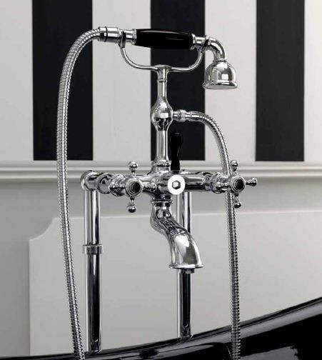 Kerasan Retro bateria wannowa dwuuchwytowa z zestawem brąz bronzo 739493