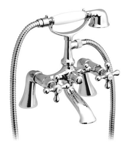 Axces by Vado Victoriana bateria wannowa na podporach z zestawem prysznicowym chrom AX-VIC-131/S/CD-CP