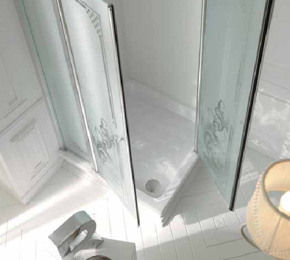 Kerasan Retro brodzik kwadratowy ceramiczny 80x80 biały 1341