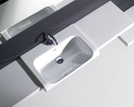 Kerasan Agua Libre Inka Project umywalka półblatowa 60x40 biały 3411