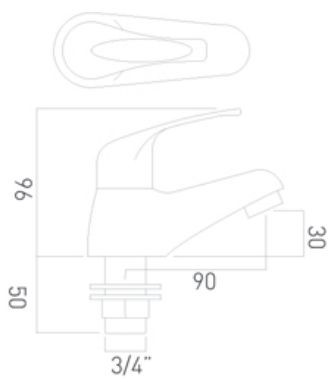 Axces by Vado Matrix para baterii wannowych chrom AX-MAT-136-CP