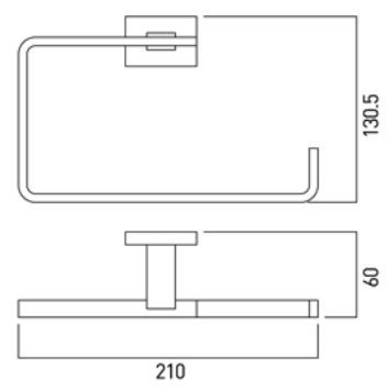 Vado Level wieszak na ręcznik chrom LEV-181-C/P