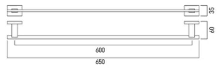 Vado Level wieszak na ręcznik 65cm chrom LEV-184-C/P