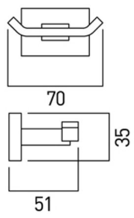 Vado Level haczyk łazienkowy chrom LEV-186-C/P