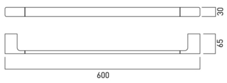 Vado Shama wieszak na ręcznik 60cm chrom SHA-184-C/P