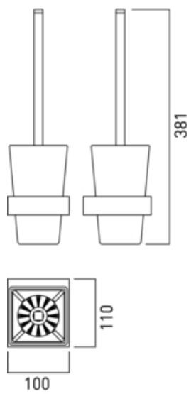 Vado Shama szczotka WC chrom SHA-188-C/P