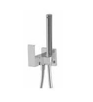 Tres Cuadro bateria podtynkowa do bidetu lub WC chrom 006.123.02