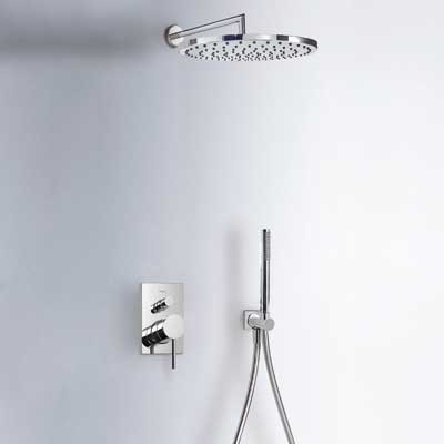 Tres Max zestaw podtynkowy z deszczownicą 30x30 kompletny chrom 062.980.01