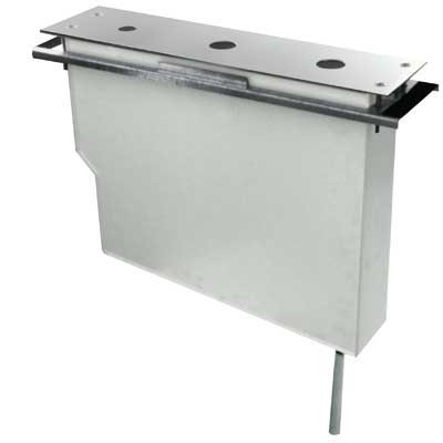 Tres Alplus 3-otworowy zestaw montażowy ze zbiornikiem do odprowadzania resztek wody chrom 203.245.01