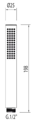 Tres Tub słuchawka mosiężna antical chrom 034.116.01