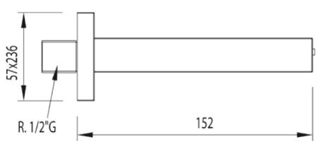 Tres wylewka natryskowa kaskada chrom 299.903.04