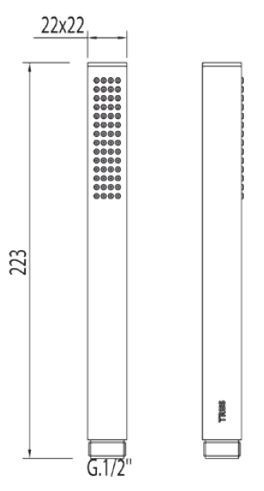 Tres Cuadro słuchawka mosiężna antical stal 006.639.01.AC