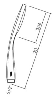 Tres słuchawka antical chrom 299.631.05