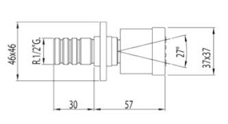 Tres Slim dysza natryskowa boczna chrom 299.515.01