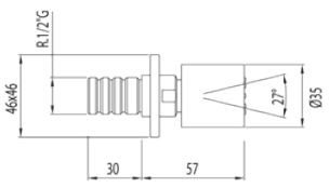 Tres Max dysza natryskowa boczna chrom 299.515.03