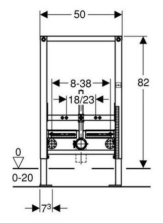 Geberit Duofix H82 stelaż do bidetu 111.515.00.1