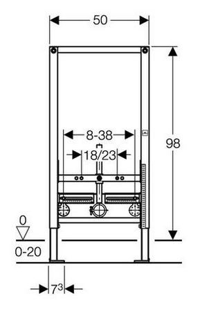 Geberit Duofix H98 stelaż do bidetu 111.535.00.1