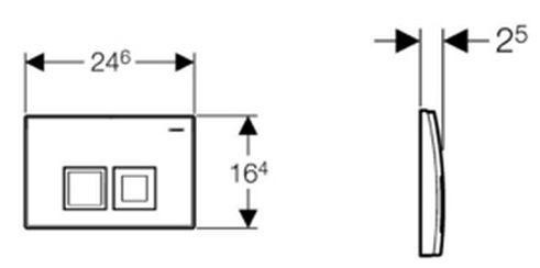 Geberit Delta 50 przycisk do stelaża WC UP100 chrom mat 115.135.46.1 - !!!!!