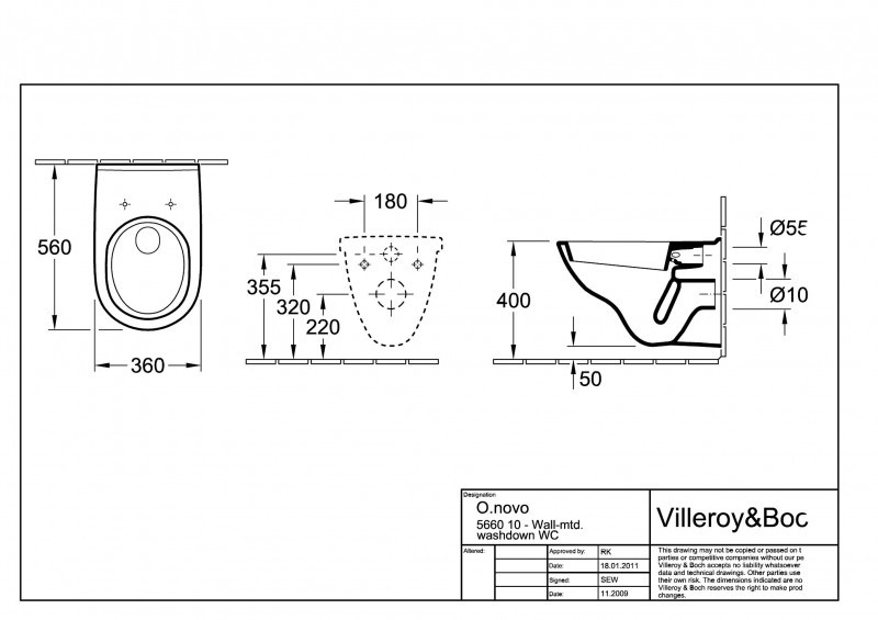 Villeroy&Boch O.Novo muszla wisząca + deska wolnoopadająca 5660H101 (56601001 + 9M38S101)