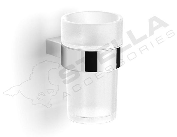 Stella Soul uchwyt ze szklanką szkło matowe chrom 06411