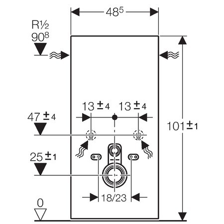 Geberit Monolith H101 moduł sanitarny do WC wiszącego biały 131.021.SI.5