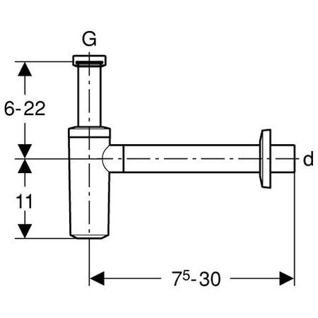 Geberit syfon umywalkowy R 1 1/4x32mm biały 151.034.11.1