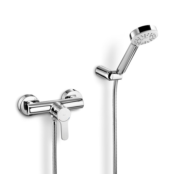 Roca L20 bateria prysznicowa z zestawem natryskowym chrom A5A2009C02