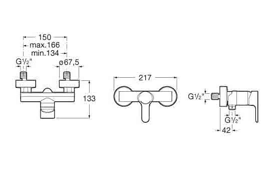 Roca L20 bateria prysznicowa z zestawem natryskowym chrom A5A2009C02