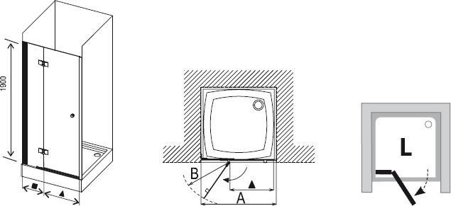 Ravak SmartLine SMSD2-110 B-R drzwi otwierane prawe chrom przeźroczyste ANTICALC 0SPDBA00Z1