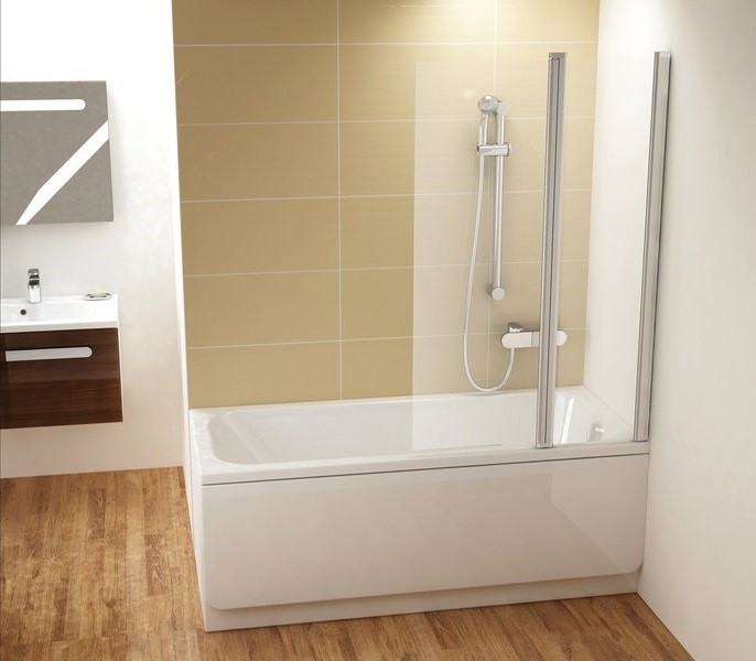 Ravak Chrome CVS2-100 P parawan nawannowy 2-elementowy 100 prawy srebrny połysk przeźroczyste ANTICALC 7QRA0C00Z1