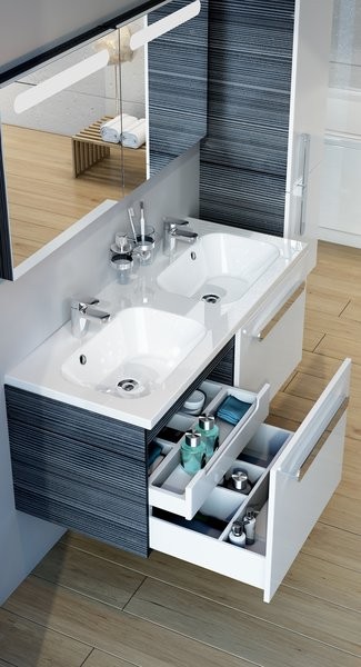 Ravak Chrome 1200 umywalka podwójna 120x49 z otworami XJG01112000