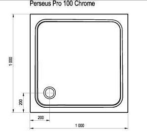 Ravak Perseus PRO Chrome brodzik kwadratowy 90x90 lany marmur XA047701010