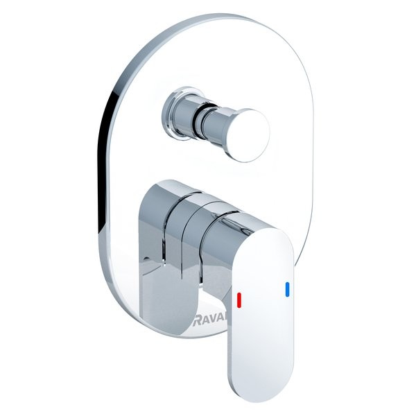 Ravak Chrome bateria wannowo-natryskowa podtynkowa chrom CR 065.00 X070056