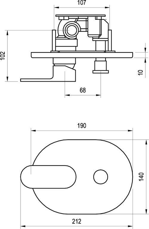 Ravak Chrome bateria wannowo-natryskowa podtynkowa chrom CR 065.00 X070056