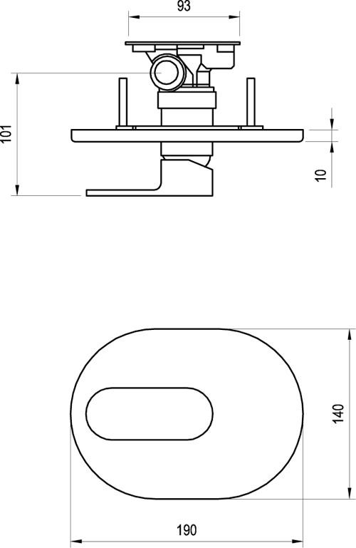 Ravak Chrome bateria natryskowa podtynkowa chrom CR 066.00 X070057