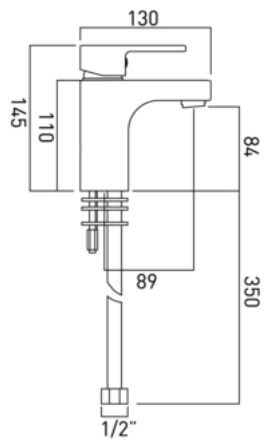 Vado Life bateria umywalkowa chrom LIF-100/SB-C/P