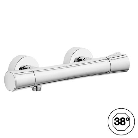 Kludi Zenta jednouchwytowa bateria prysznicowa termostatyczna ścienna chrom 35 100 05 38