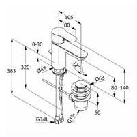 Kludi Objekta jednouchwytowa bateria umywalkowa z korkiem chrom 32 233 05 75