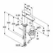 Kludi Objekta jednouchwytowa bateria umywalkowa z korkiem chrom 32 234 05 75