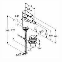 Kludi Objekta jednouchwytowa bateria bidetowa z korkiem chrom 32 416 05 75