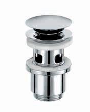 Kludi zawór spustowy zamykany na zatrzask z przelewem klik-klak chrom 10 424 05-00