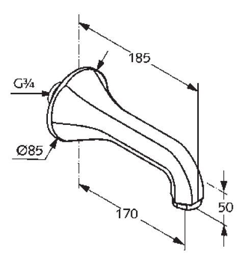 Kludi Adlon wylewka wannowa chrom 51 407 05