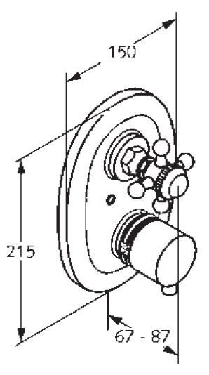 Kludi Adlon bateria podtynkowa termostatyczna chrom 51 720 05 20
