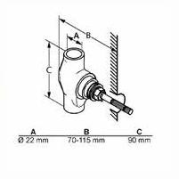 Kludi zawór podtynkowy przyłącze lutowane 22mm 29 911