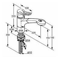Kludi MX jednouchwytowa bateria kuchenna zlewozmywakowa chrom 39 941 05 62