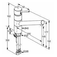 Kludi Scope XL jednouchwytowa bateria kuchenna zlewozmywakowa chrom 33 930 05 75