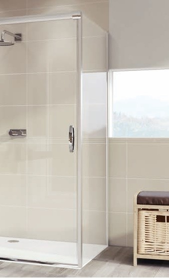 Huppe Aura elegance ścianka boczna 90 wys. 2000mm srebrny matowy przeźroczyste 401607.087.321